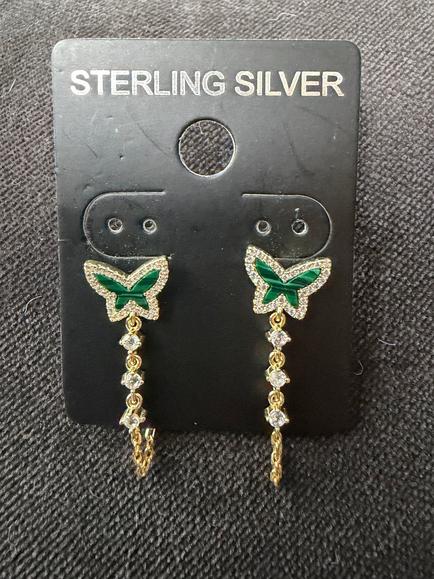 Butterfly chain earrings