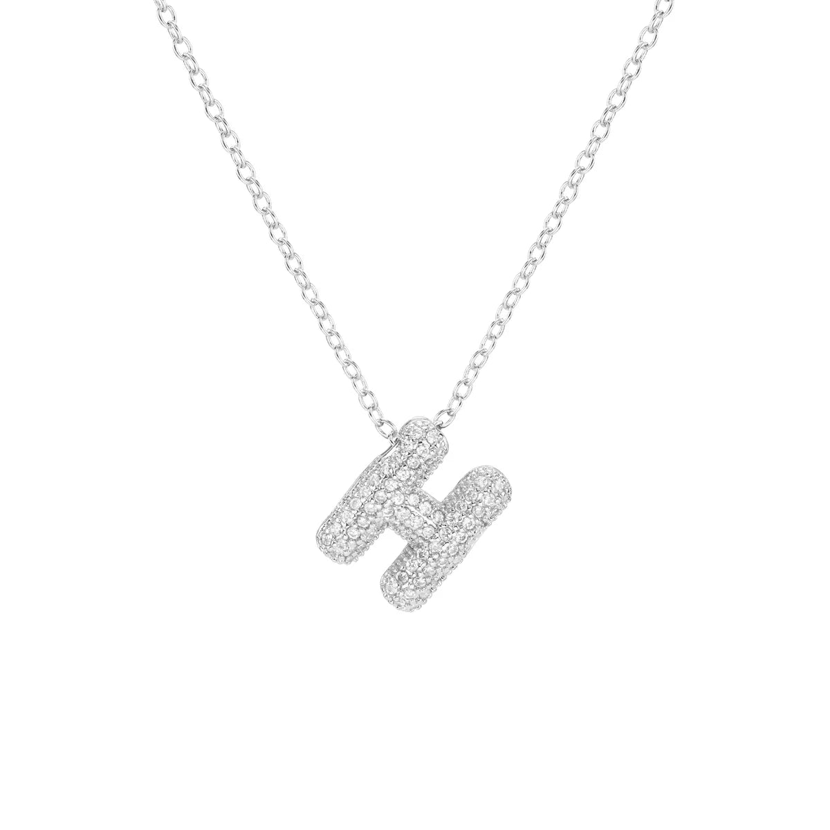 Pave Initial Necklace- Large