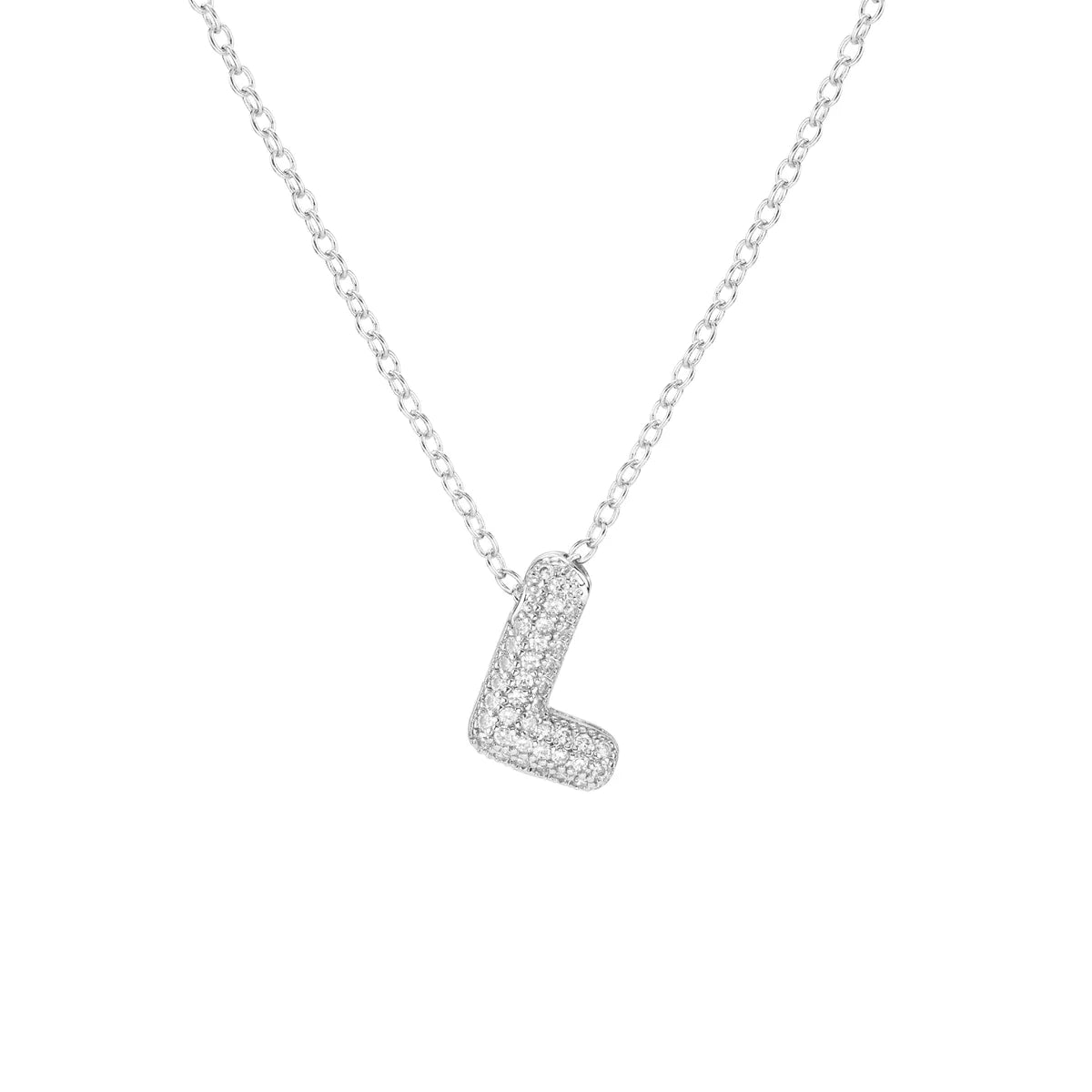 Pave Initial Necklace- Large