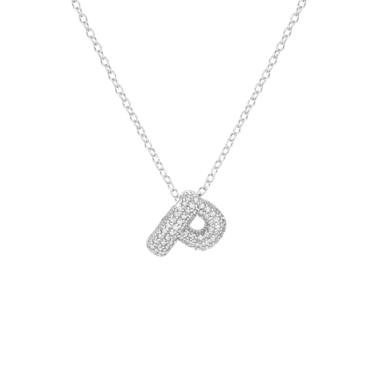 Pave Initial Necklace- Large