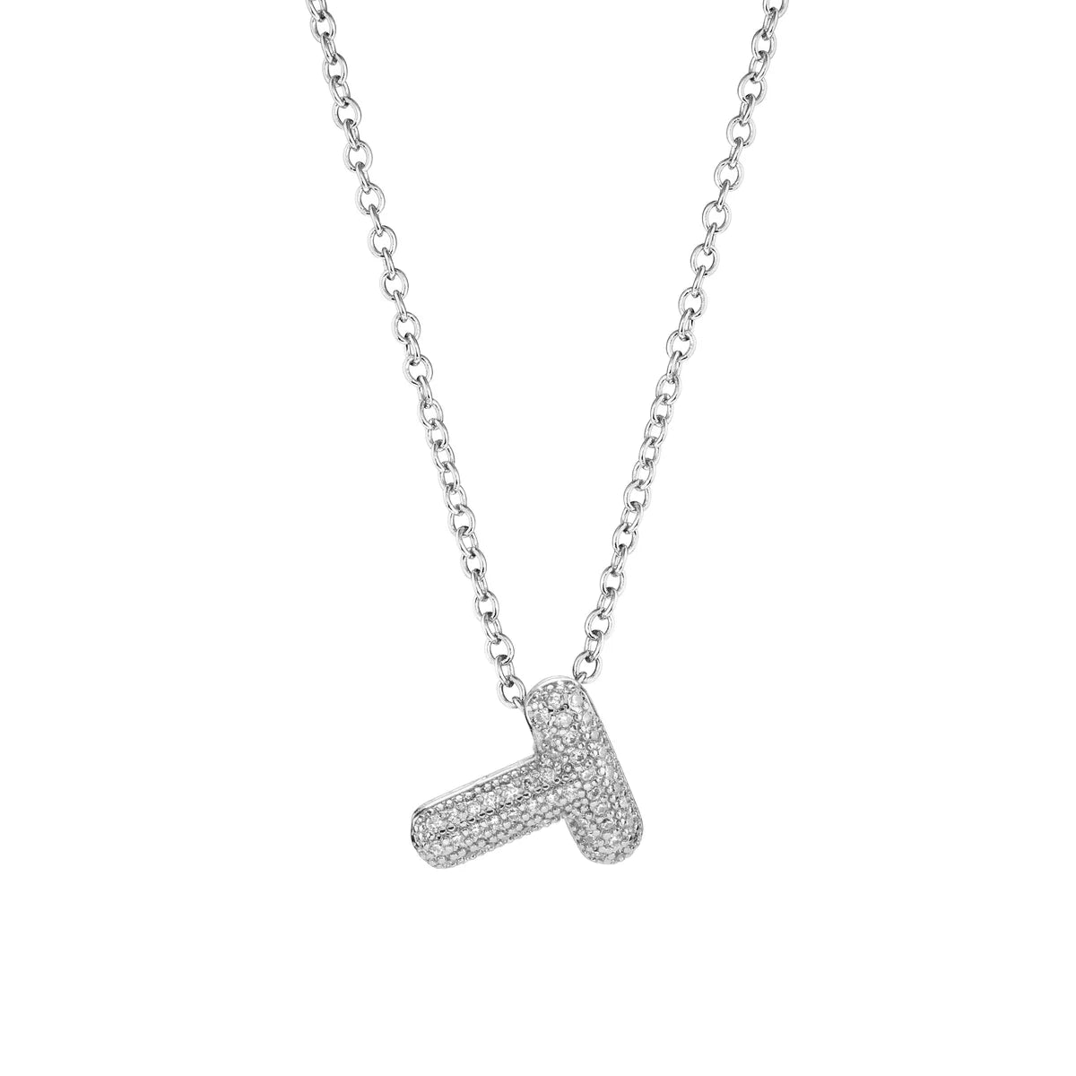 Pave Initial Necklace- Large
