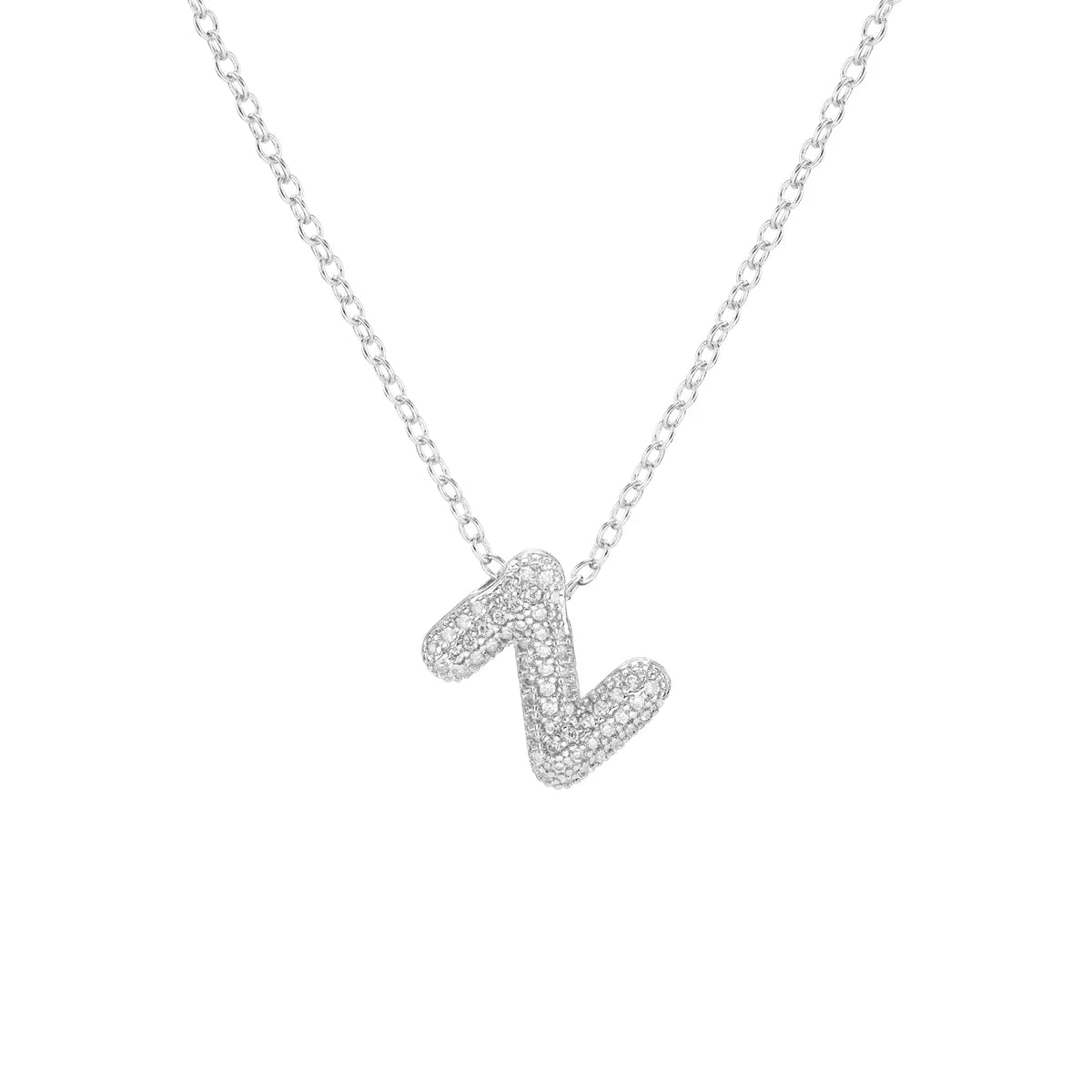 Pave Initial Necklace- Large