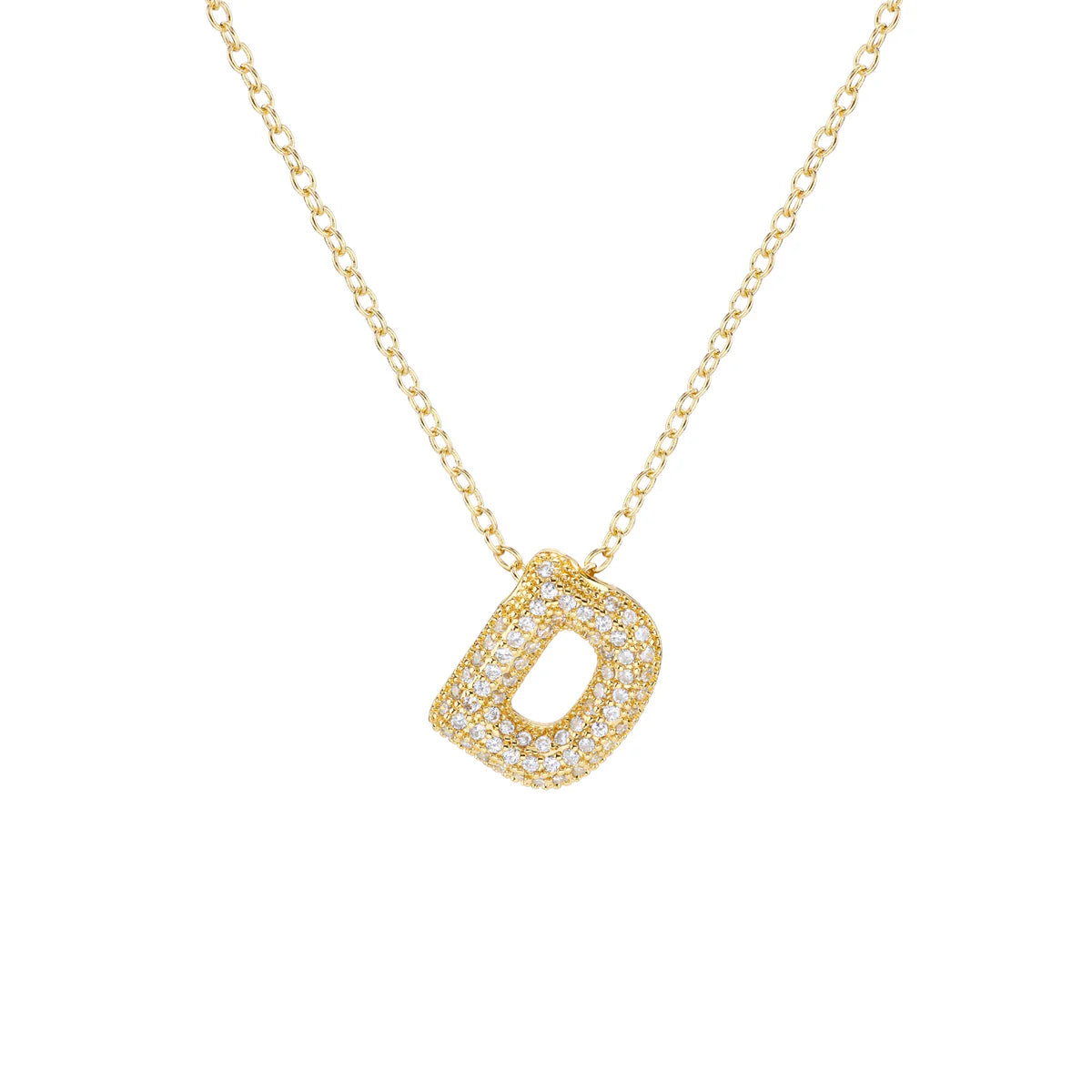 Pave Initial Necklace- Large