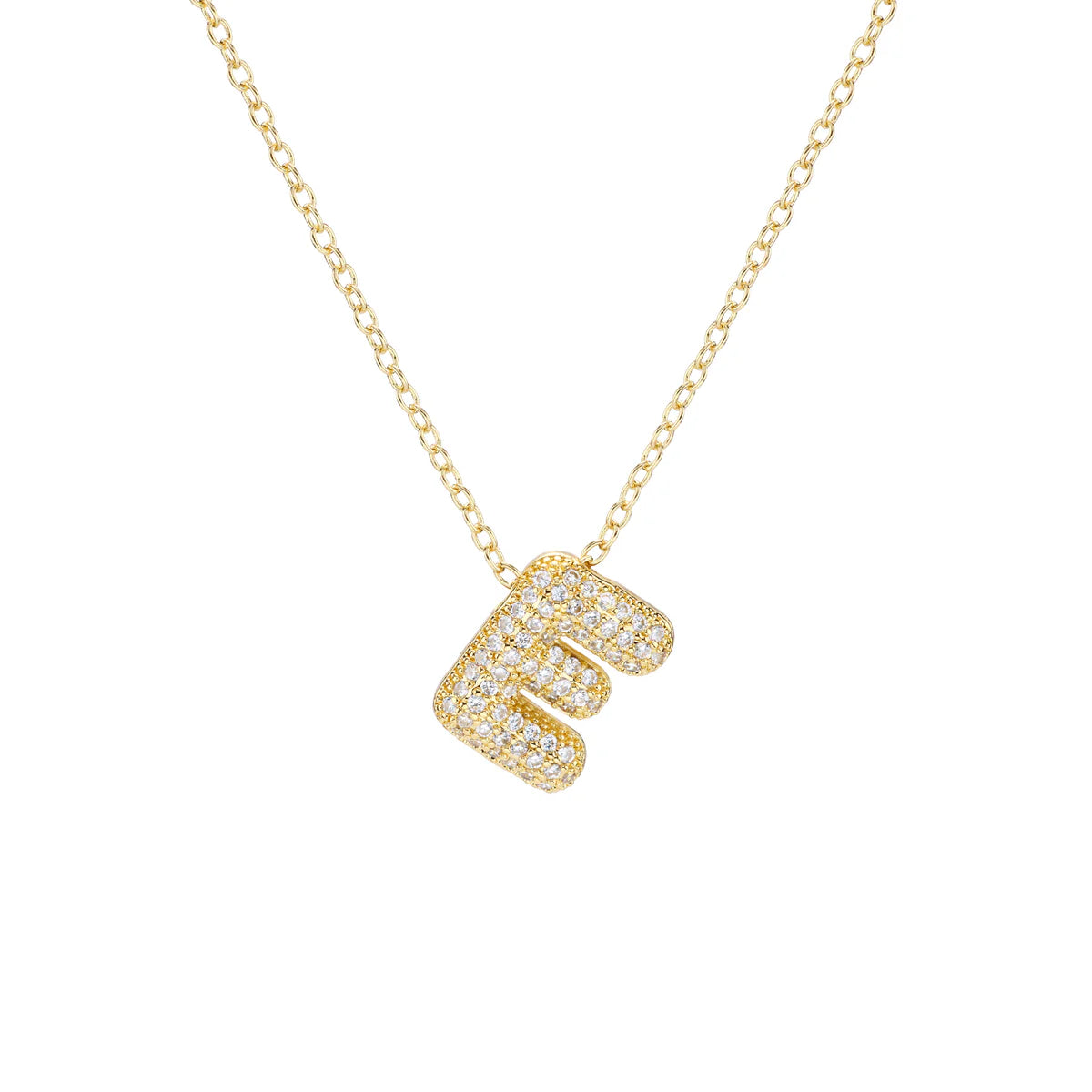 Pave Initial Necklace- Large