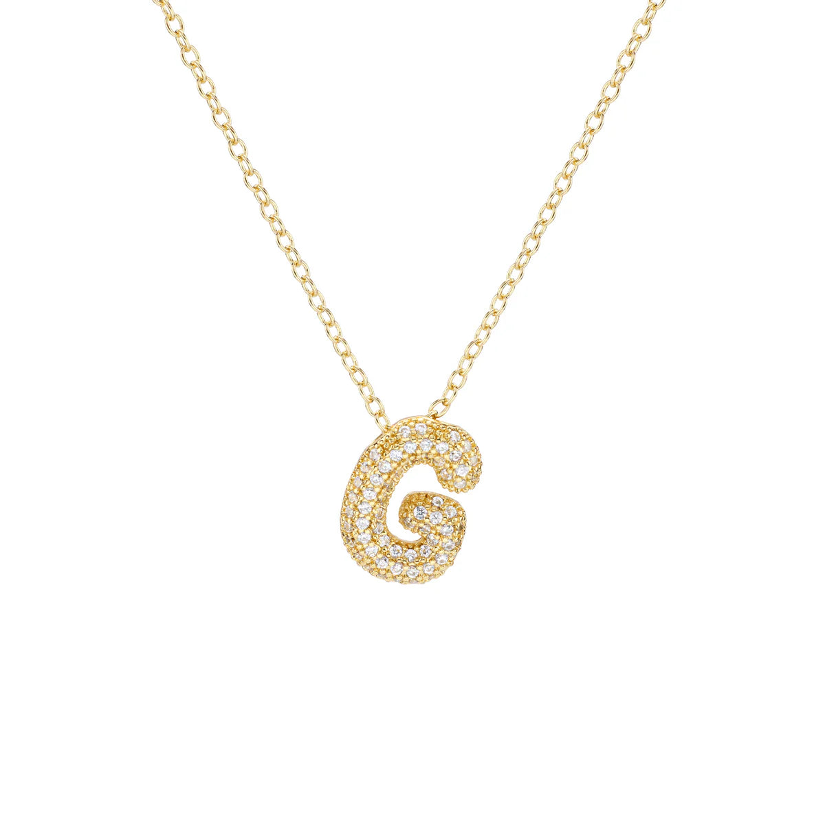Pave Initial Necklace- Large