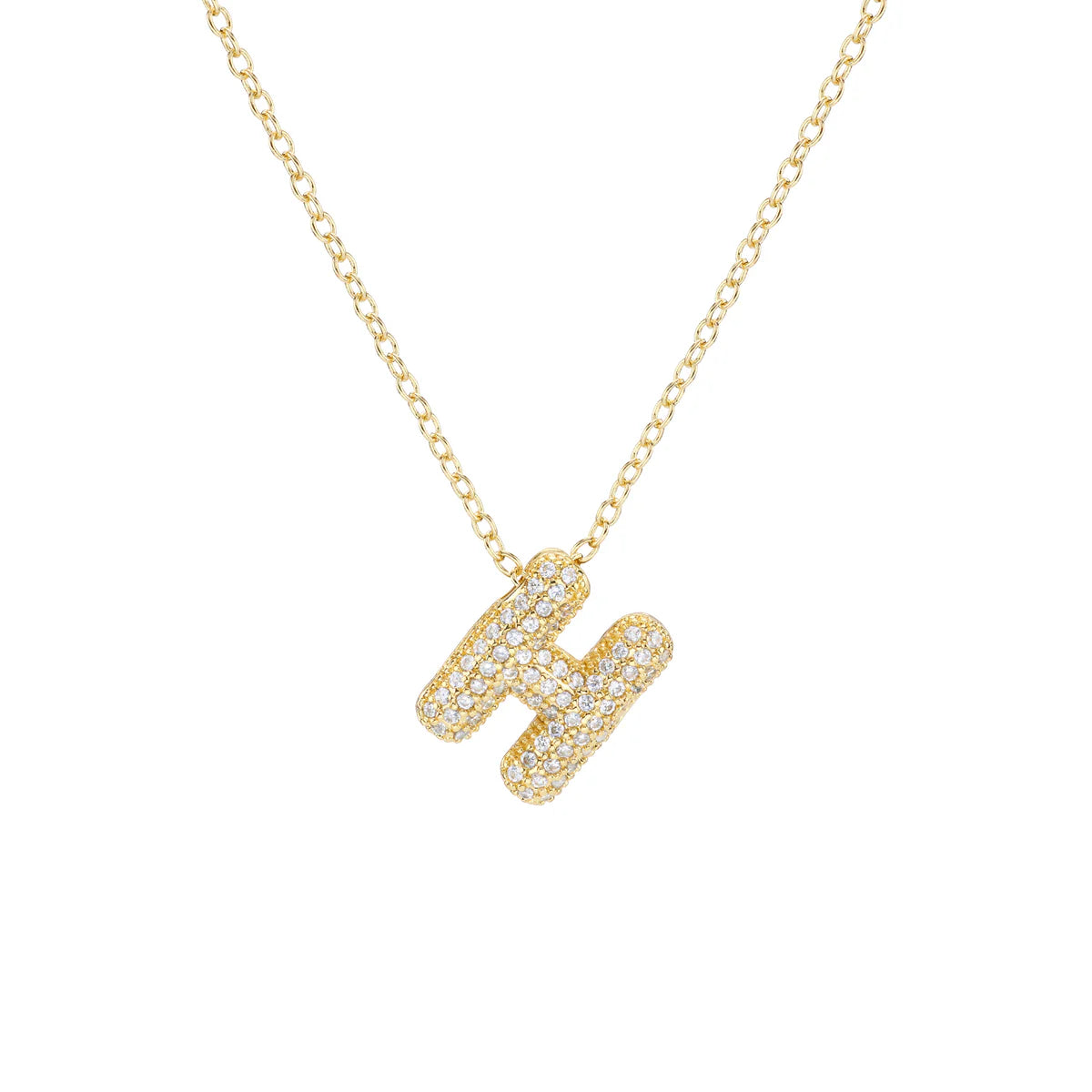 Pave Initial Necklace- Large