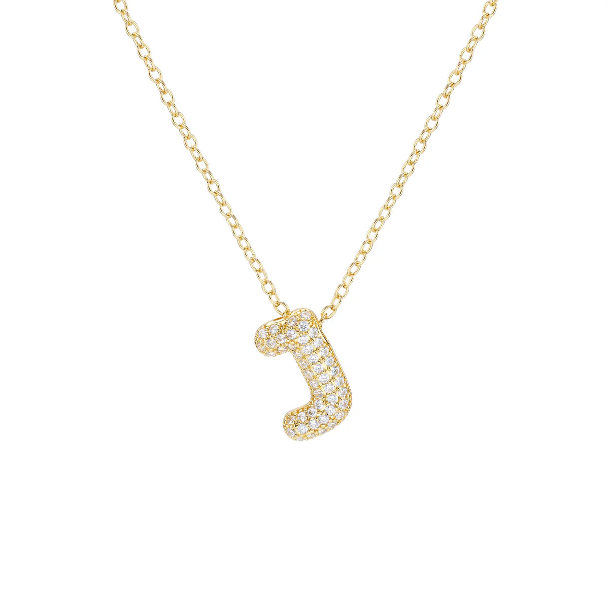 Pave Initial Necklace- Large