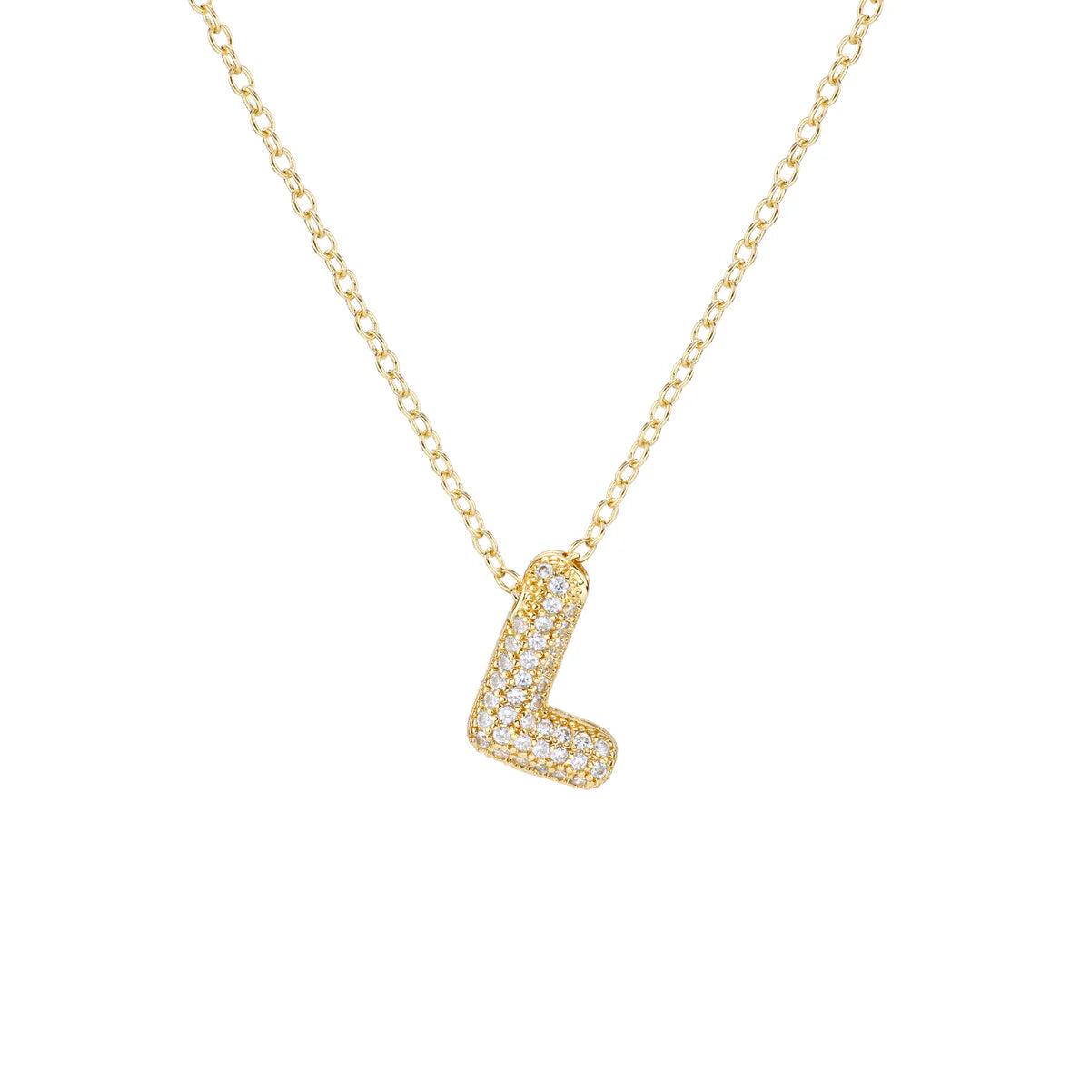 Pave Initial Necklace- Large