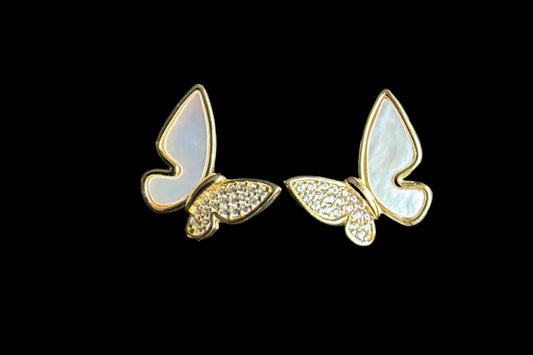 Butterfly earrings studs
