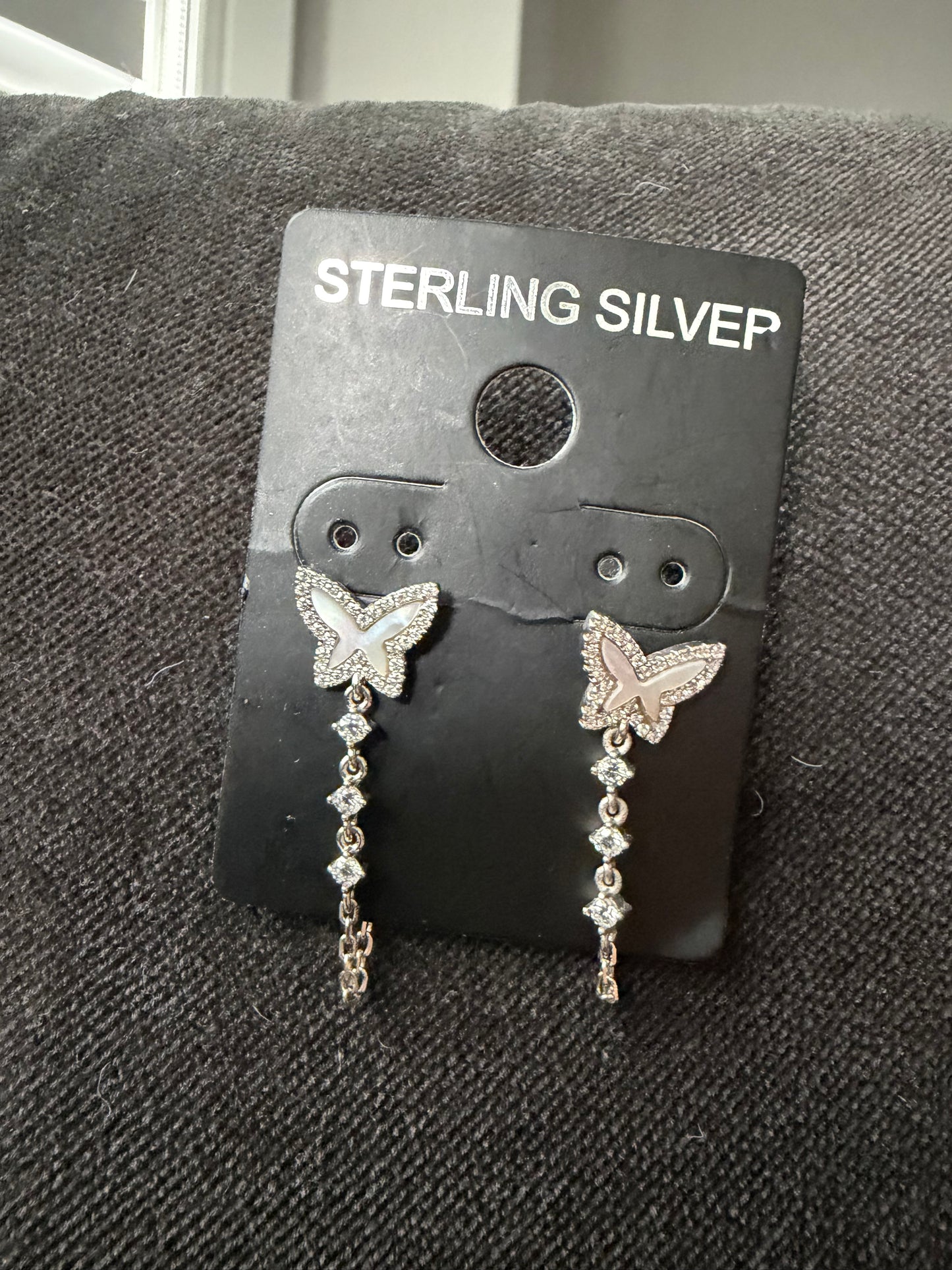 Butterfly chain earrings