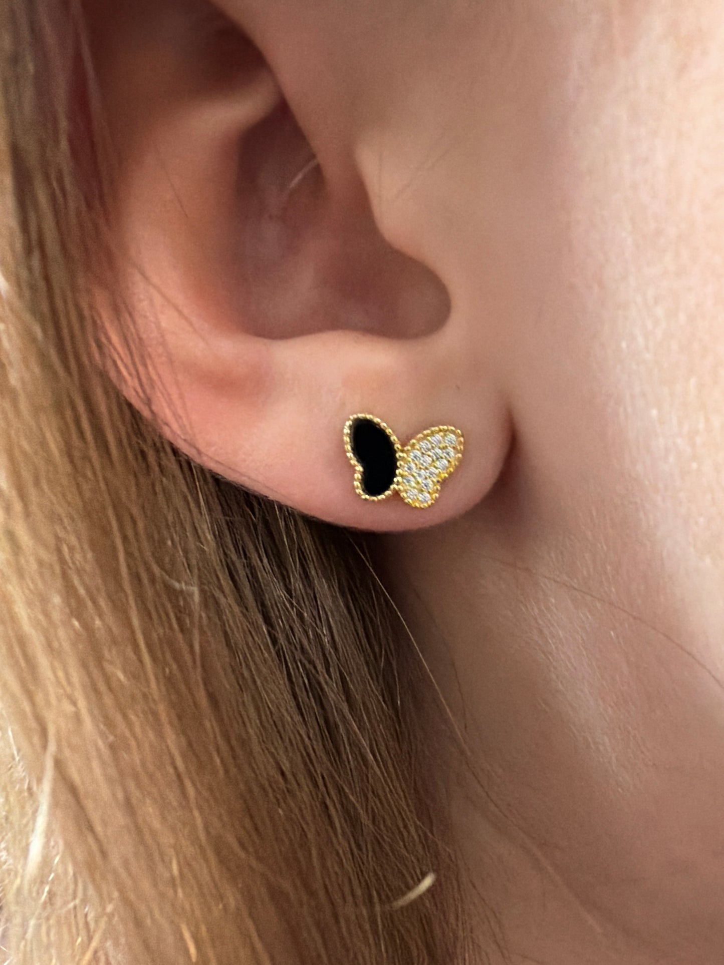Butterfly stud earrings