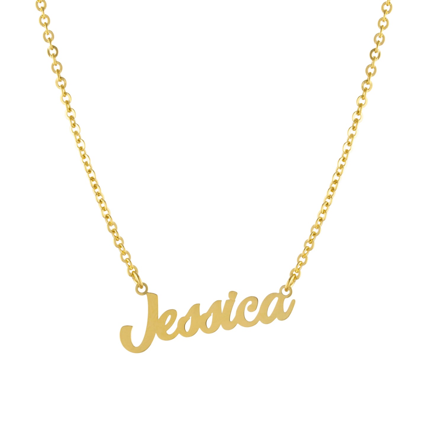 SCRIPT NAMEPLATE NECKLACE