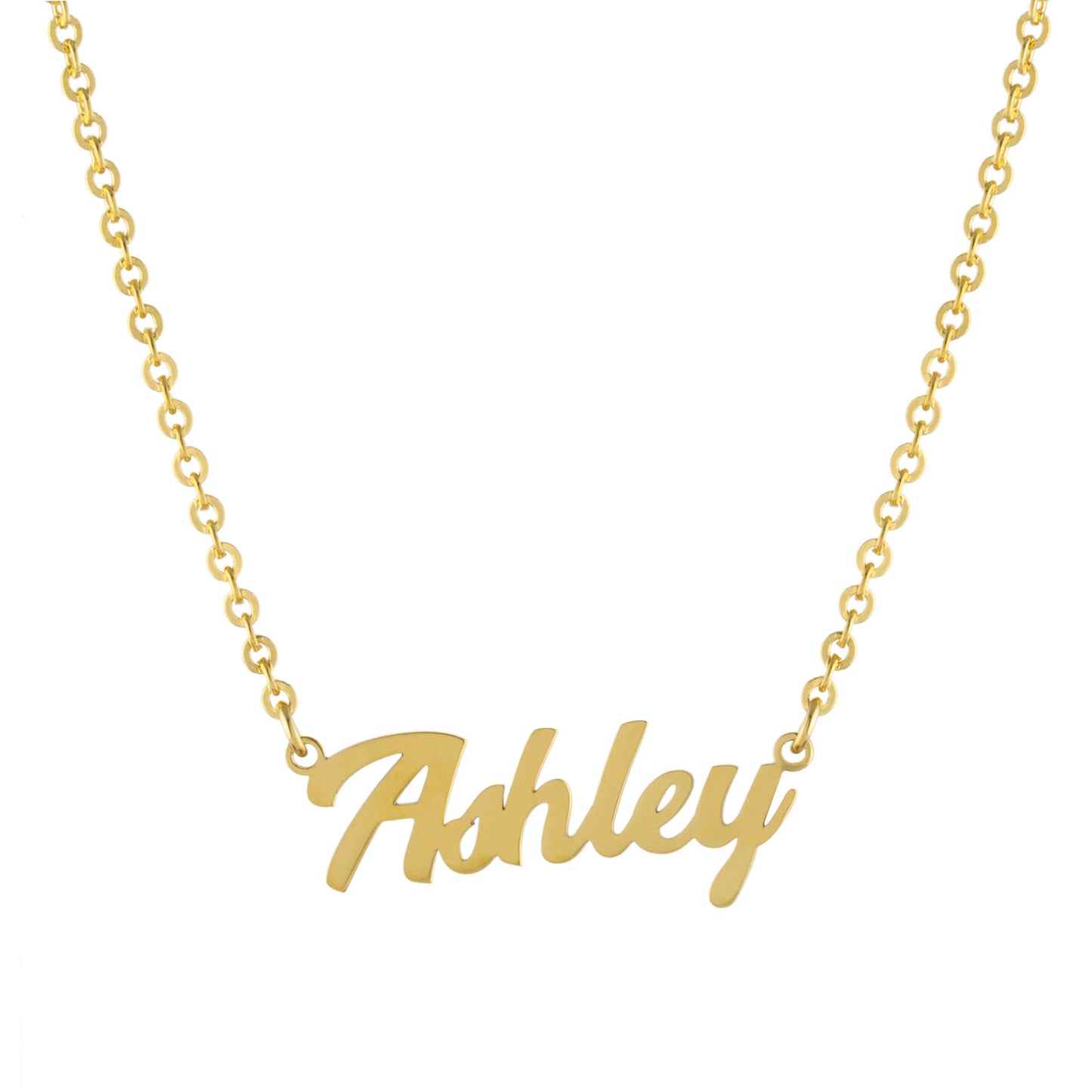 SCRIPT NAMEPLATE NECKLACE