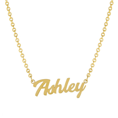 SCRIPT NAMEPLATE NECKLACE
