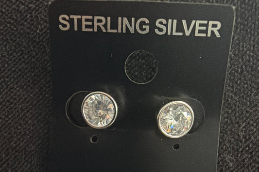 Sterling silver bazel setting studs