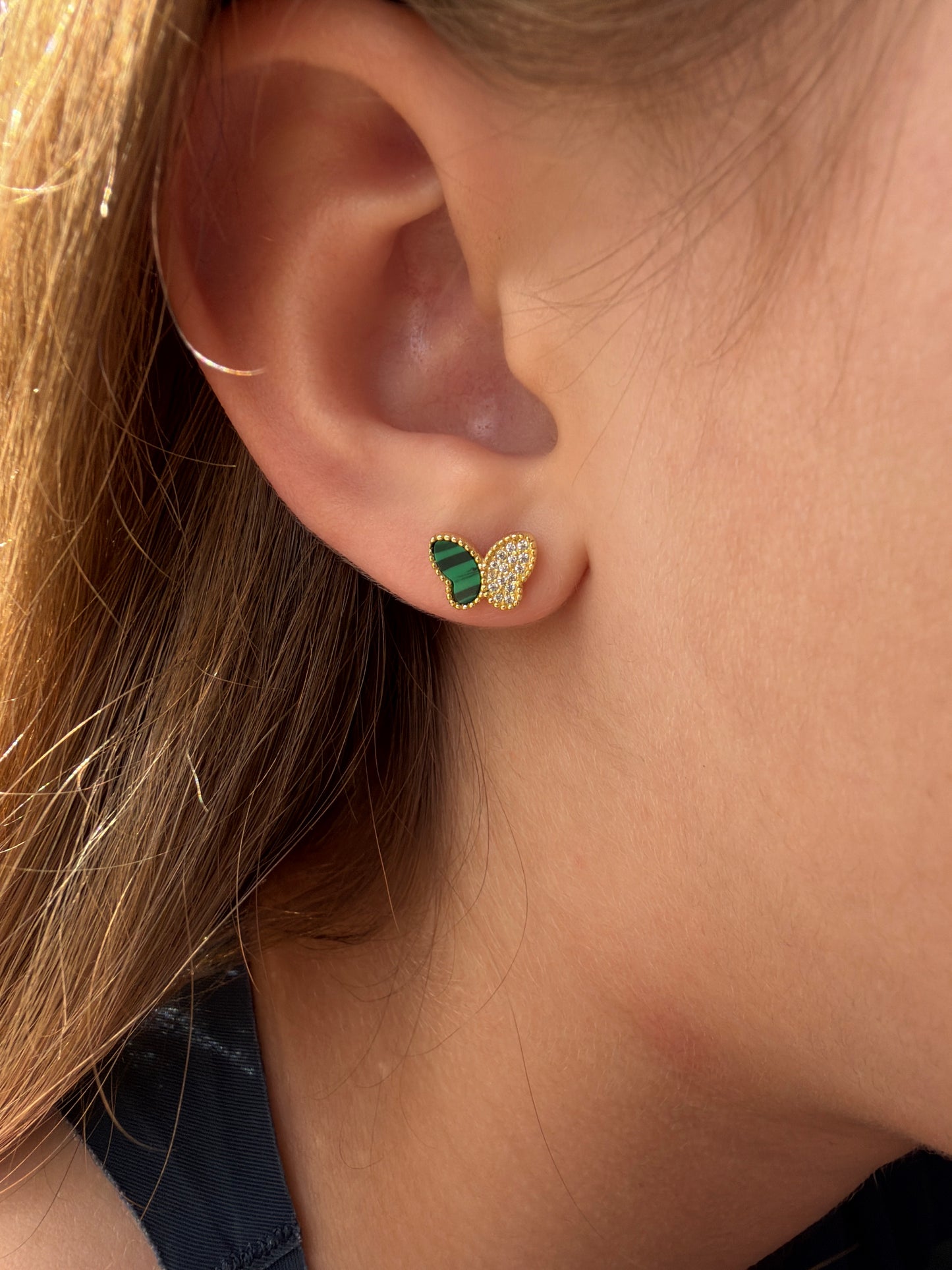 Butterfly stud earrings
