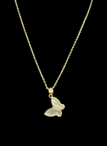 Butterfly pendant necklace