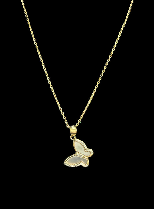 Butterfly pendant necklace