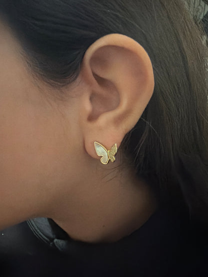 Silver Butterfly studs