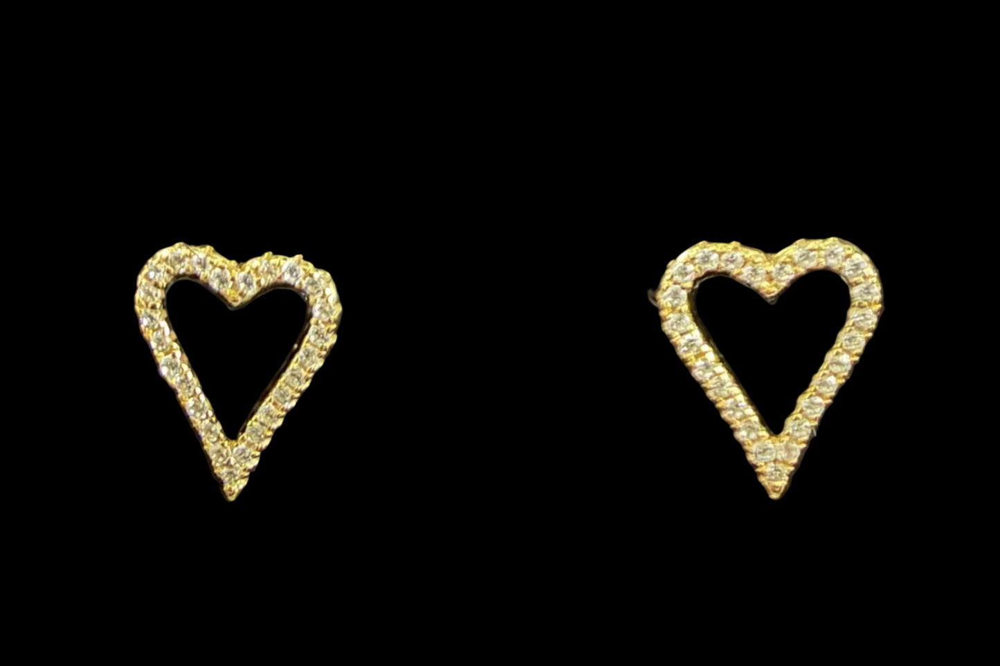 Heart studded earrings