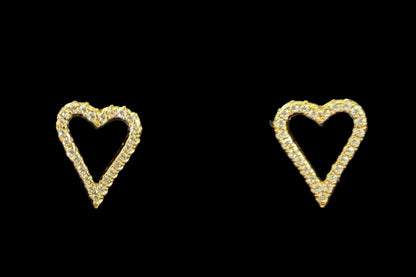 Heart studded earrings