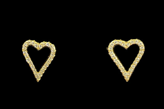 Heart studded earrings