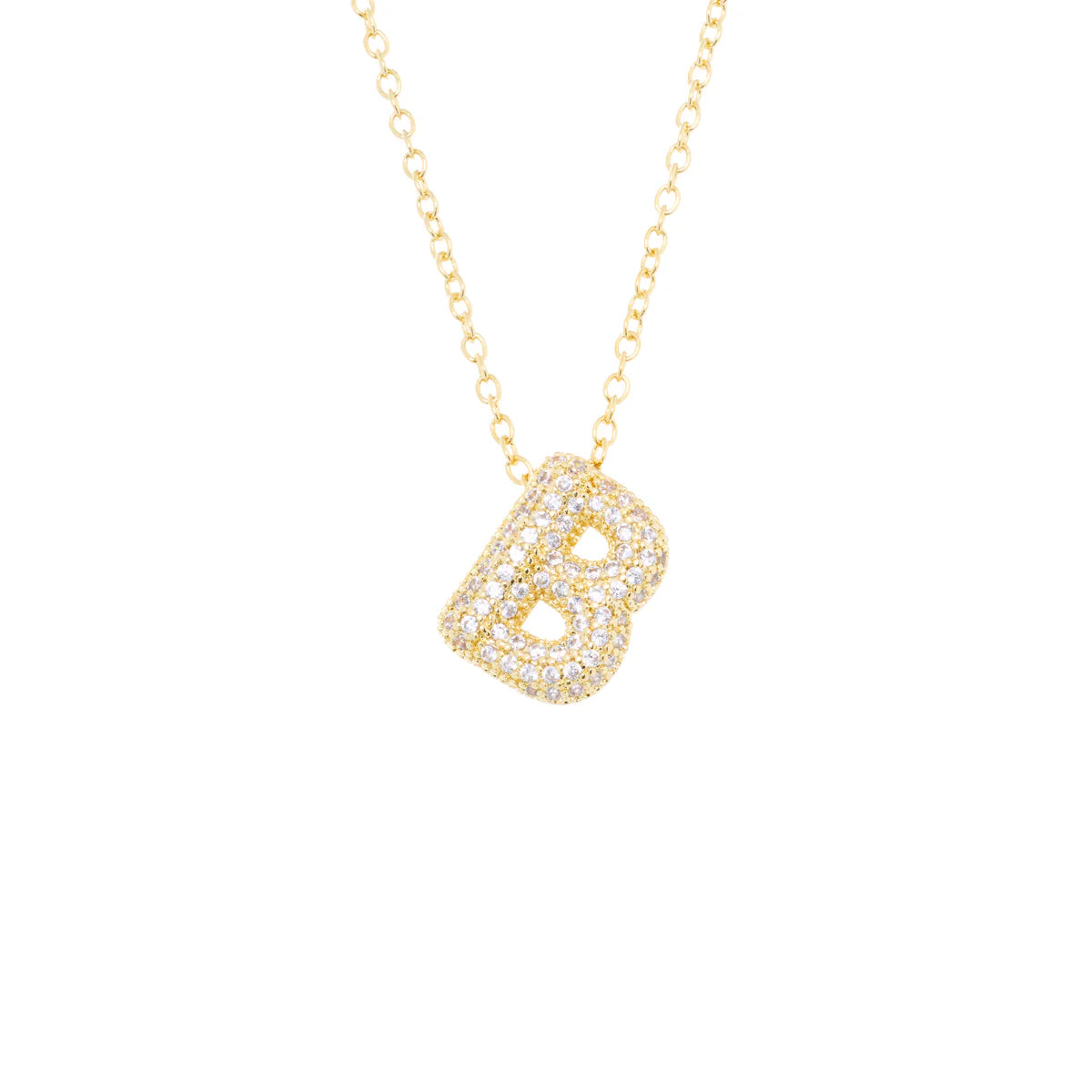 Pave Initial Necklace- Small