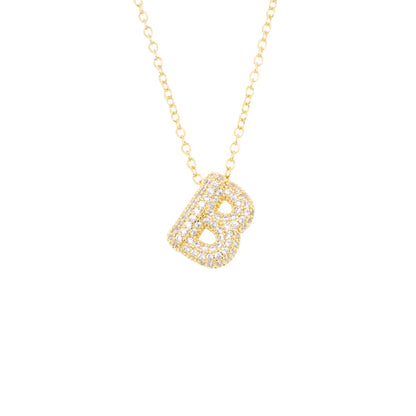 Pave Initial Necklace- Small