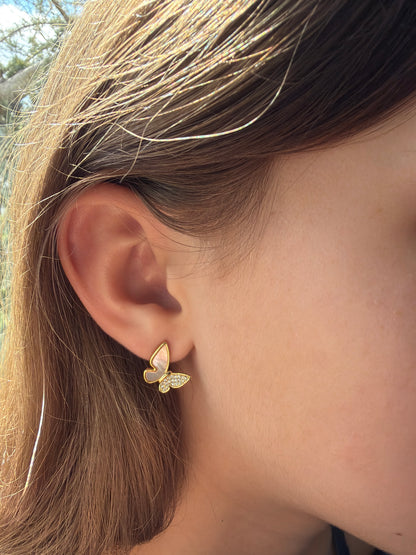 Butterfly earrings studs