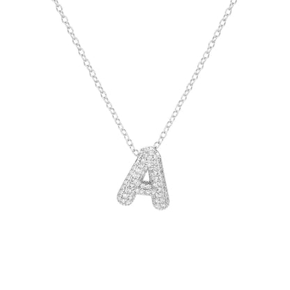 Pave Initial Necklace- Small