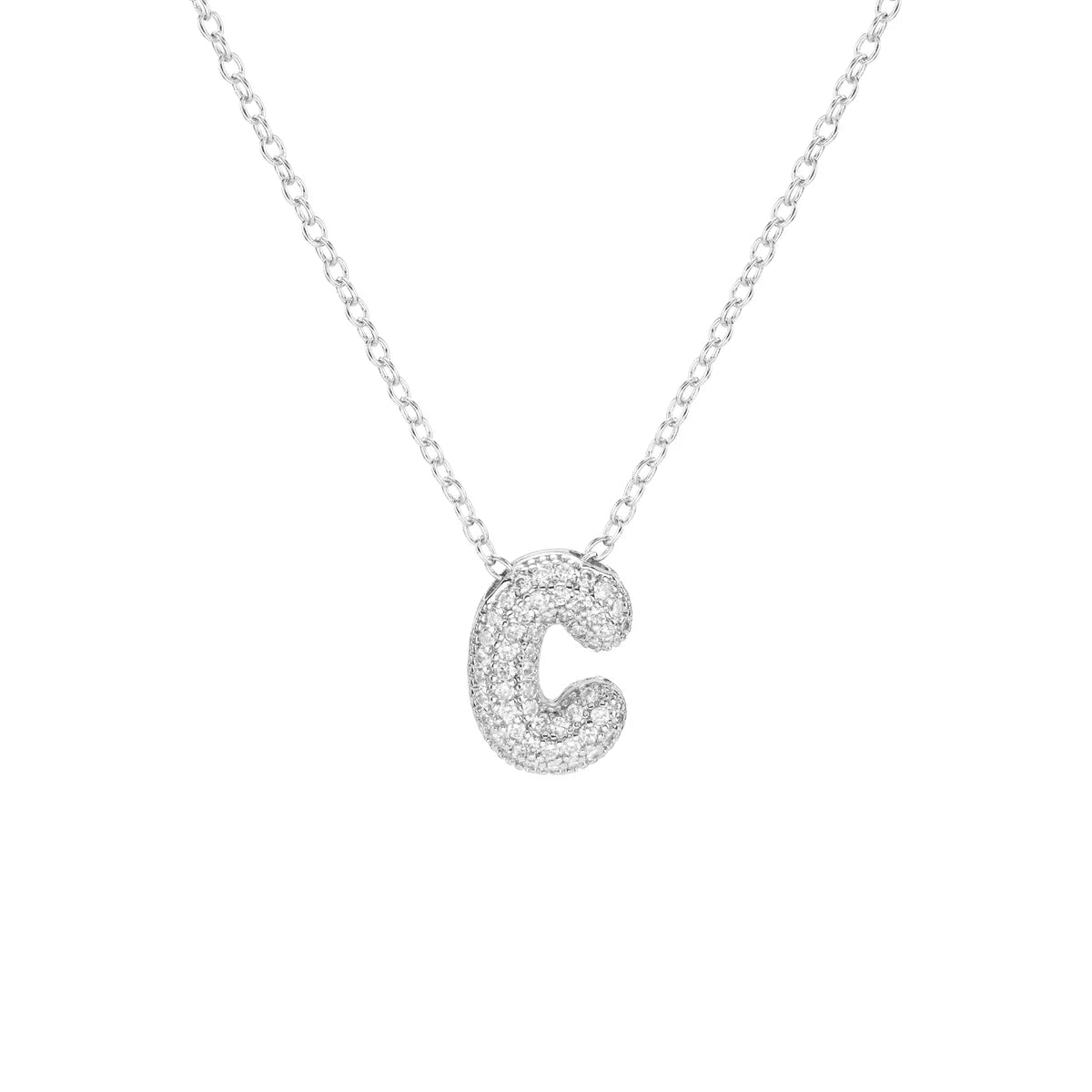 Pave Initial Necklace- Small