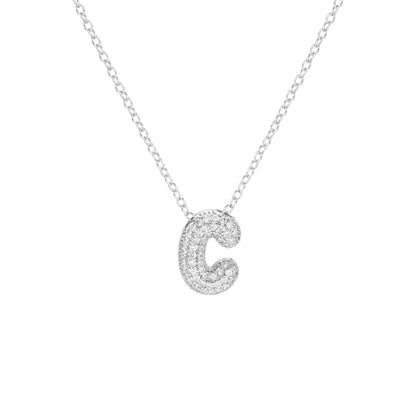 Pave Initial Necklace- Small
