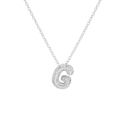 Pave Initial Necklace- Small