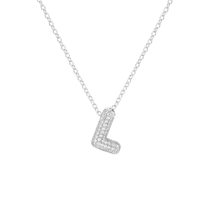 Pave Initial Necklace- Small