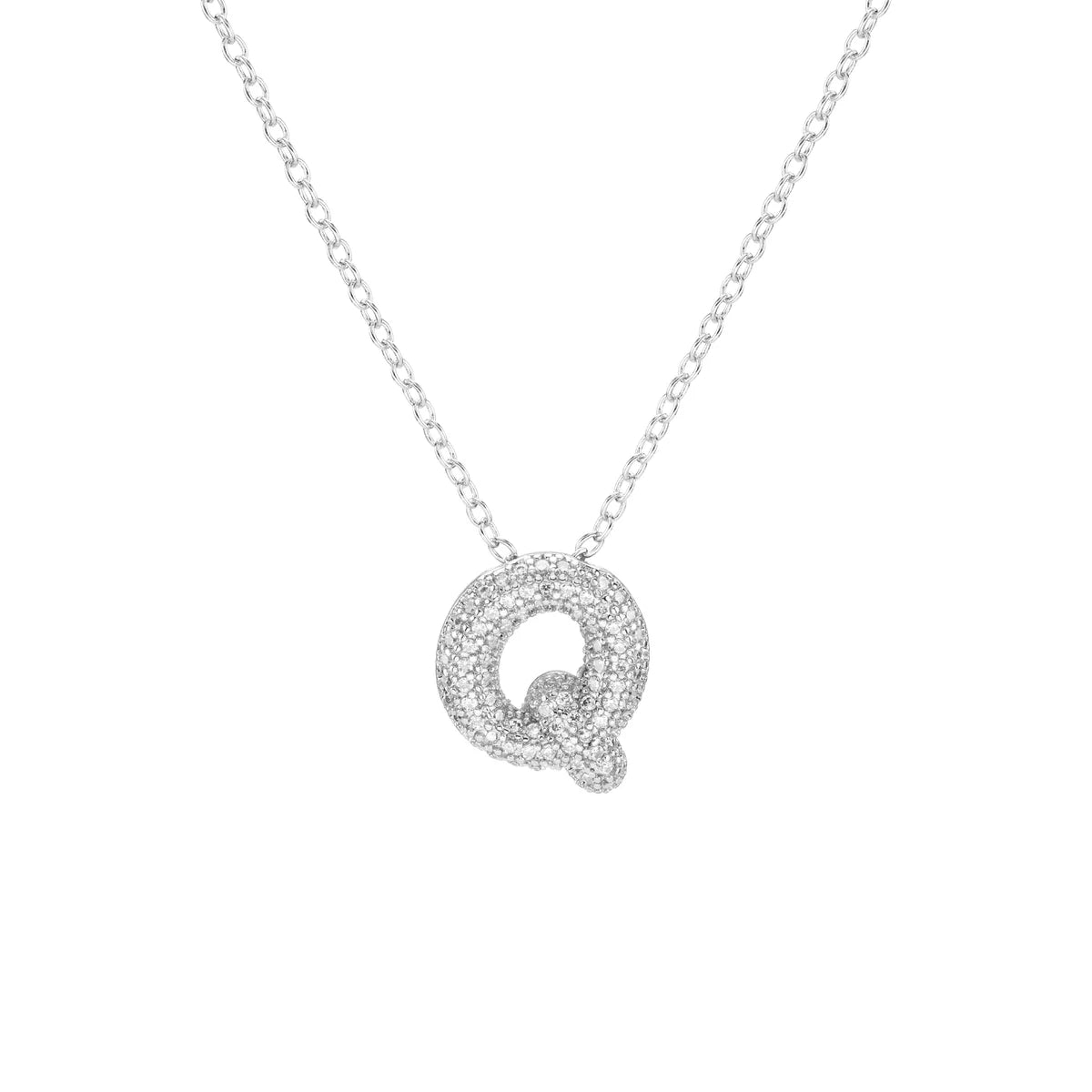 Pave Initial Necklace- Small