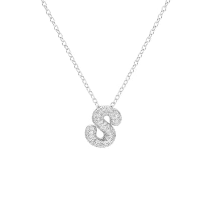 Pave Initial Necklace- Small