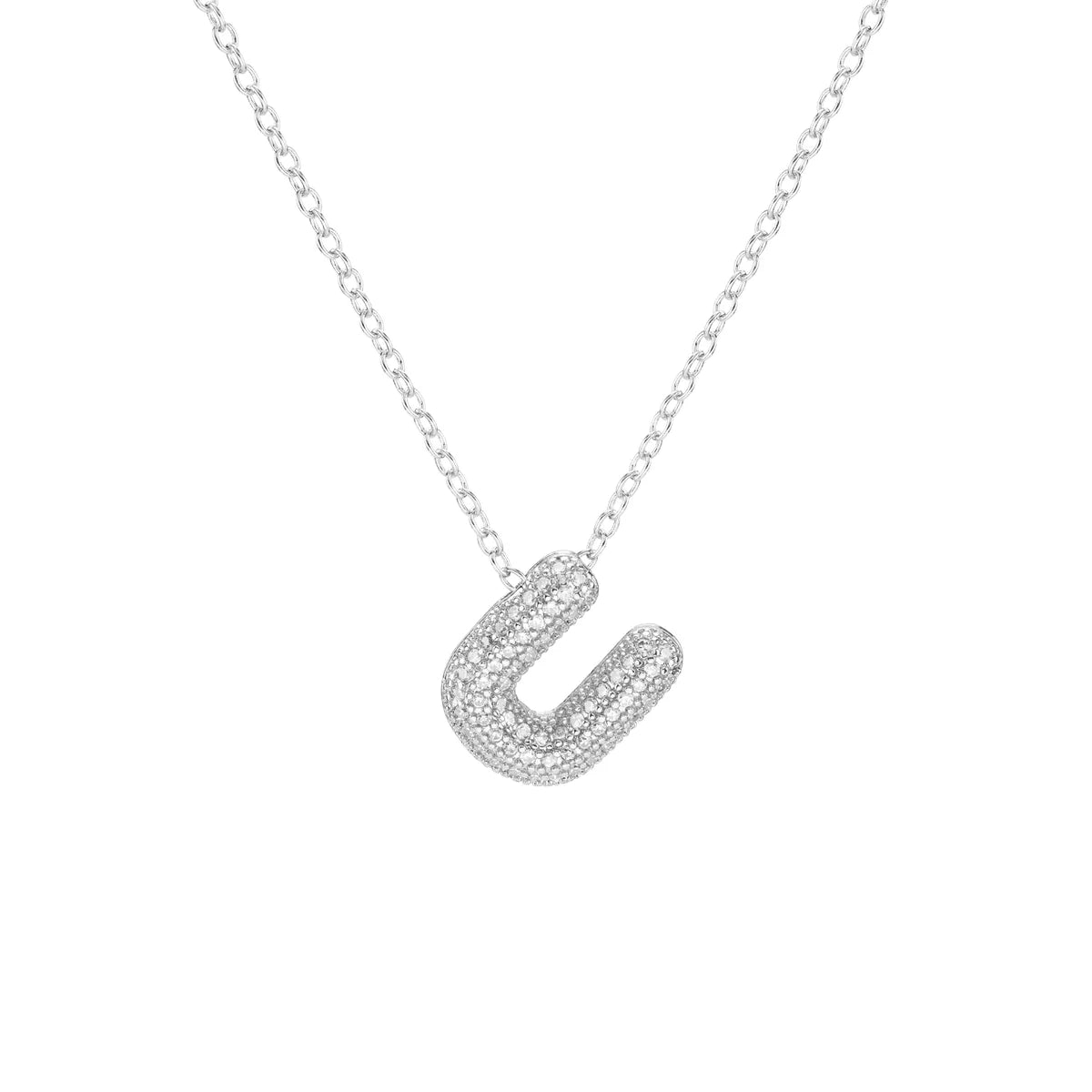 Pave Initial Necklace- Small