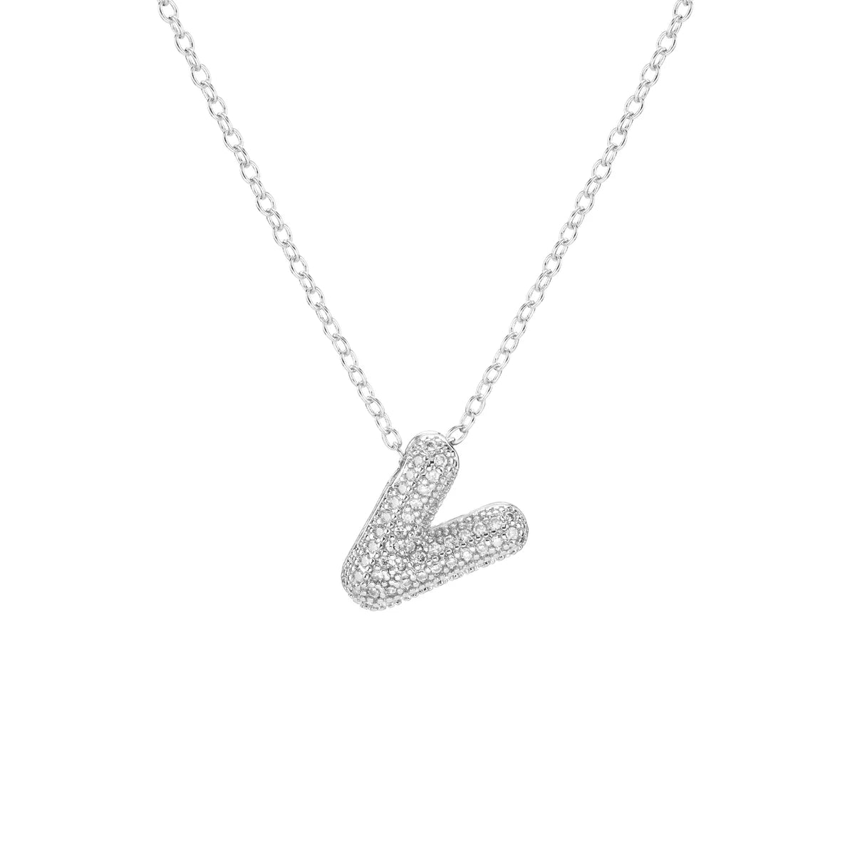 Pave Initial Necklace- Small