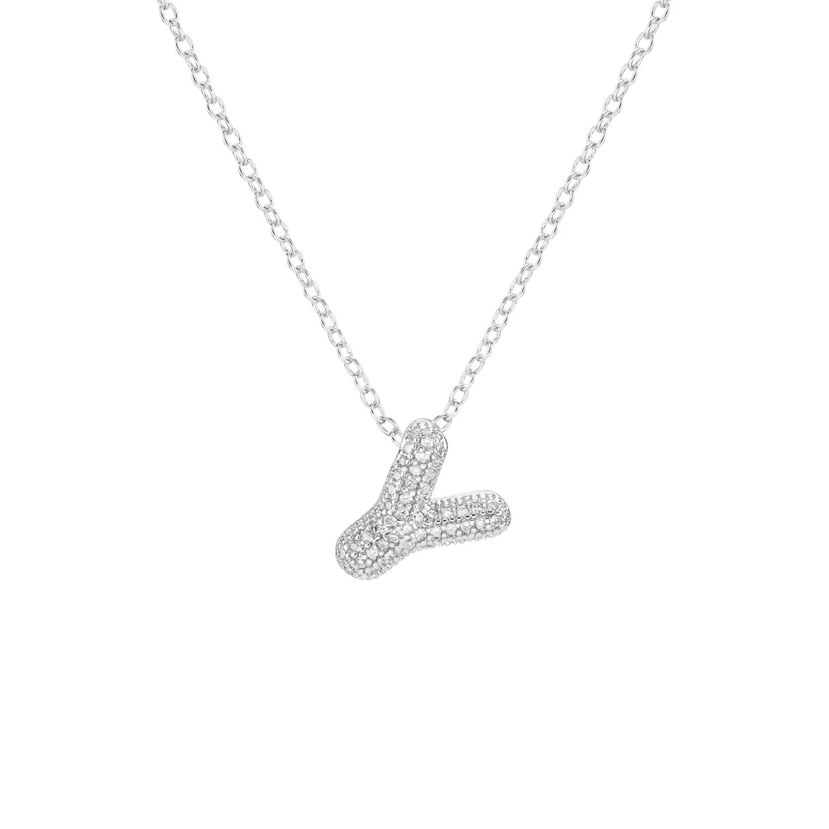 Pave Initial Necklace- Small