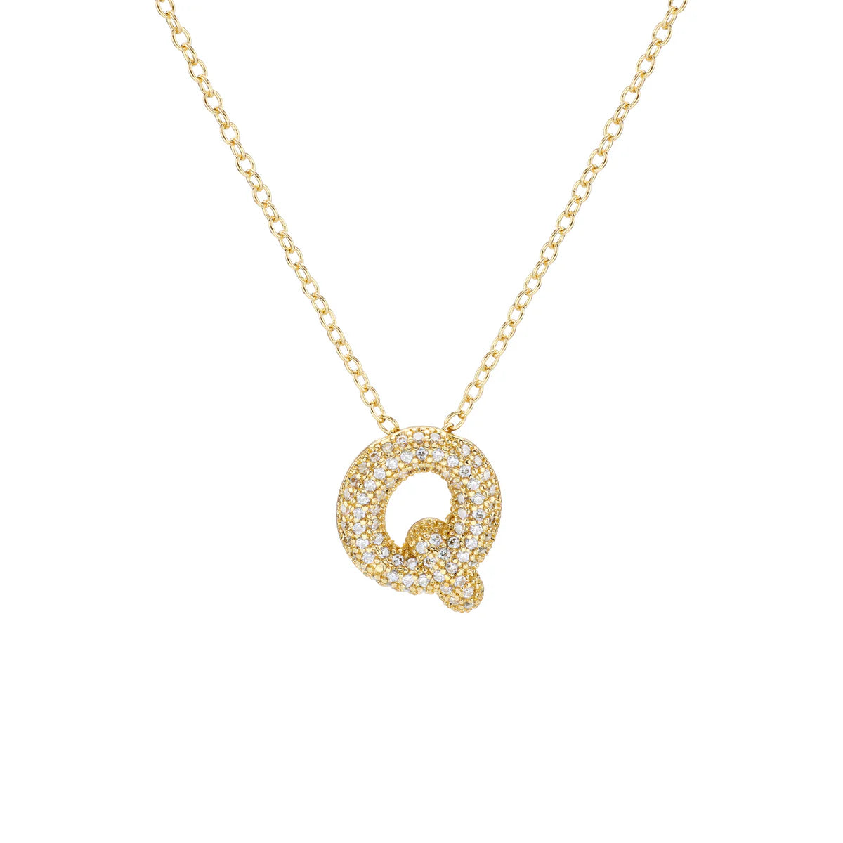 Pave Initial Necklace- Small