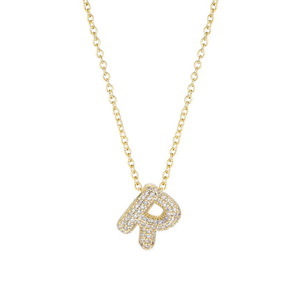 Pave Initial Necklace- Small