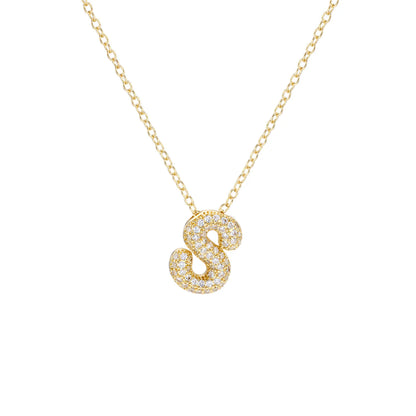 Pave Initial Necklace- Small