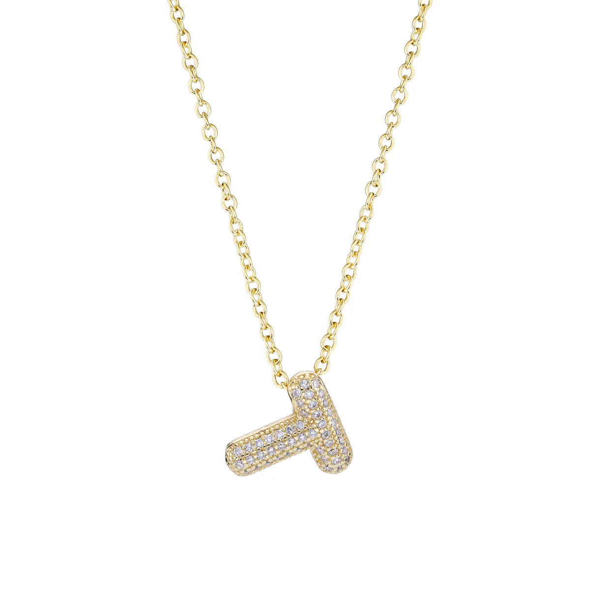 Pave Initial Necklace- Small