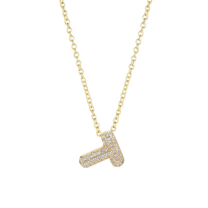 Pave Initial Necklace- Small