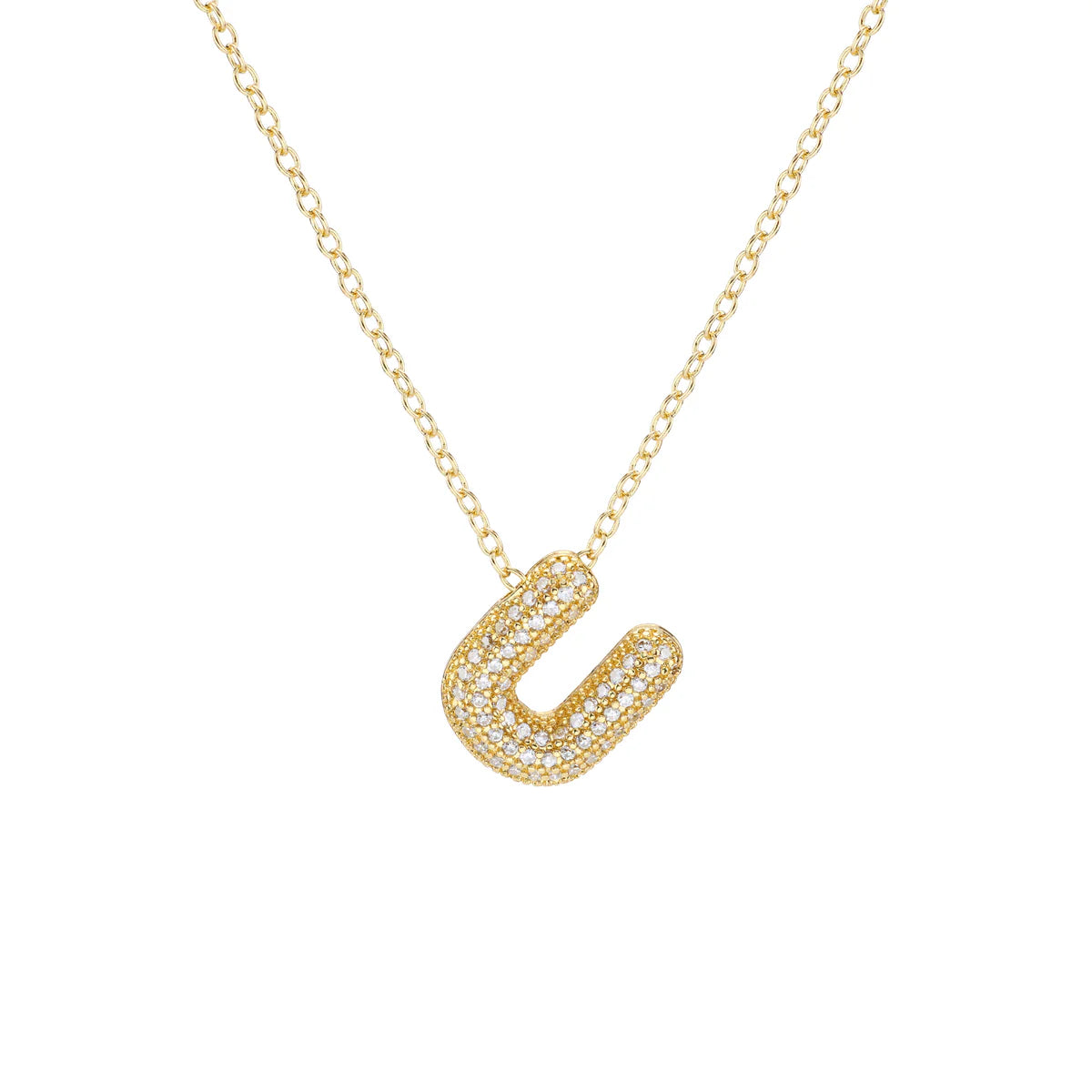 Pave Initial Necklace- Small