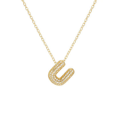Pave Initial Necklace- Small