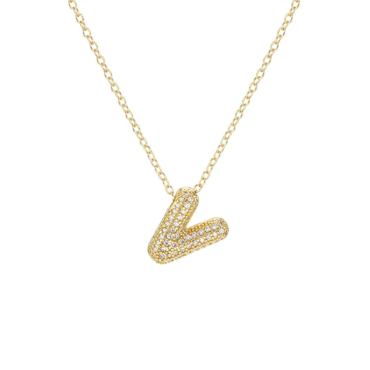 Pave Initial Necklace- Small