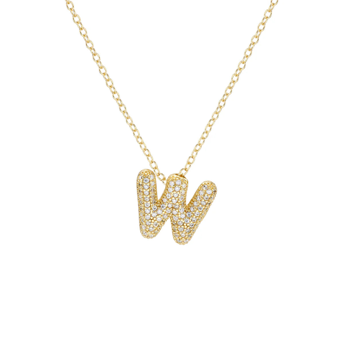 Pave Initial Necklace- Small
