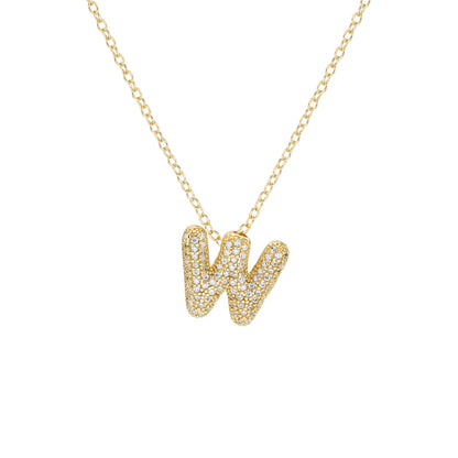 Pave Initial Necklace- Small