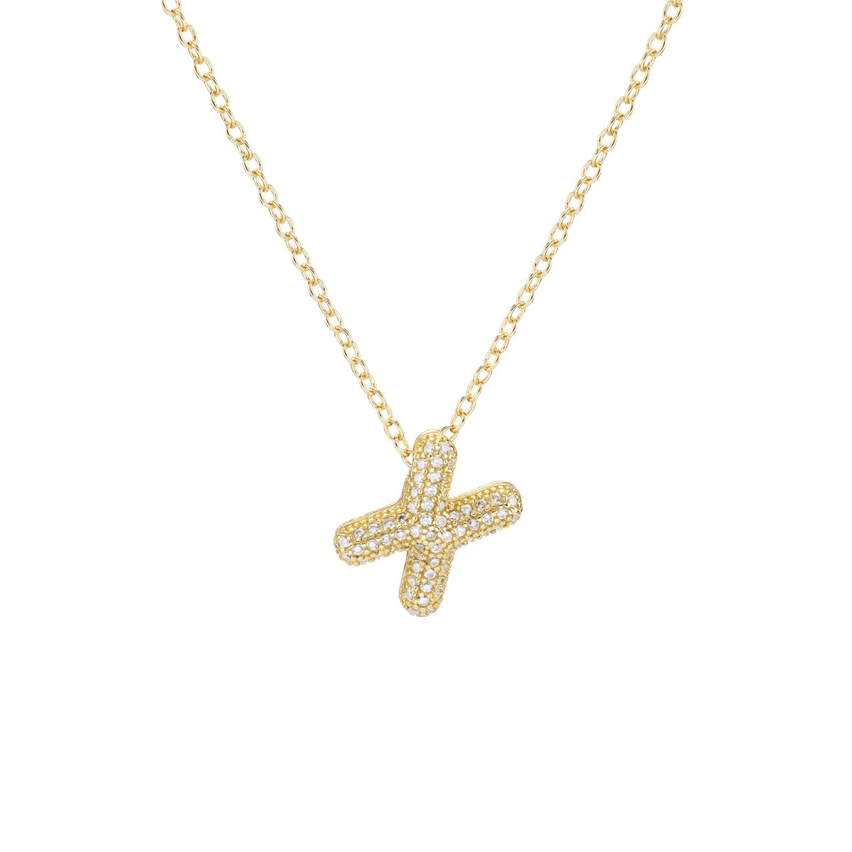 Pave Initial Necklace- Small
